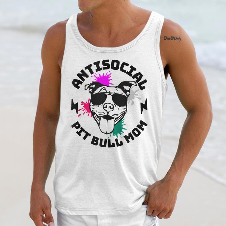 Antisocial Pit Bull Mom Pittie Introvert Dog Lover Pit Bull Unisex Tank Top