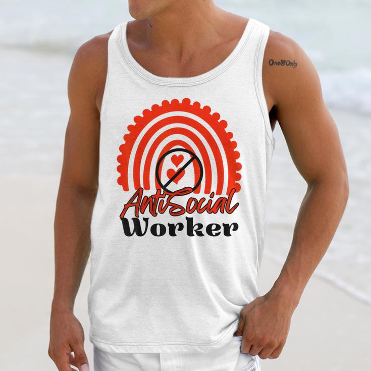 AntiSocial Worker Anti-Social Social Worker Introvert Unisex Tank Top