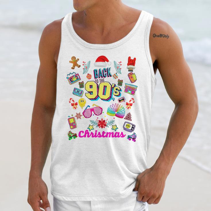 Back To 90's Christmas Nostalgia Quotes Graphic Premium Tri-Blend Unisex Tank Top