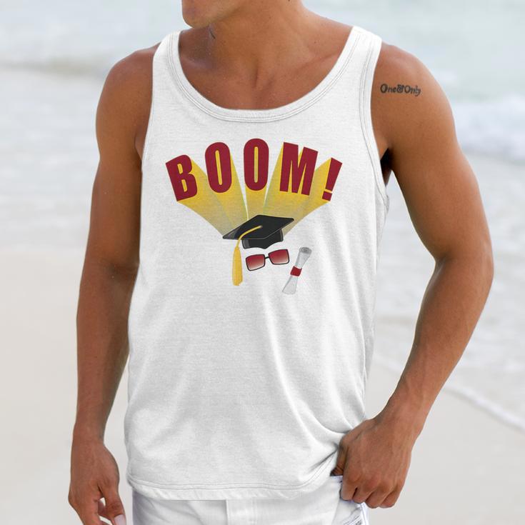 Boom Graduation Hat And Diploma For Proud Graduate Unisex Tank Top