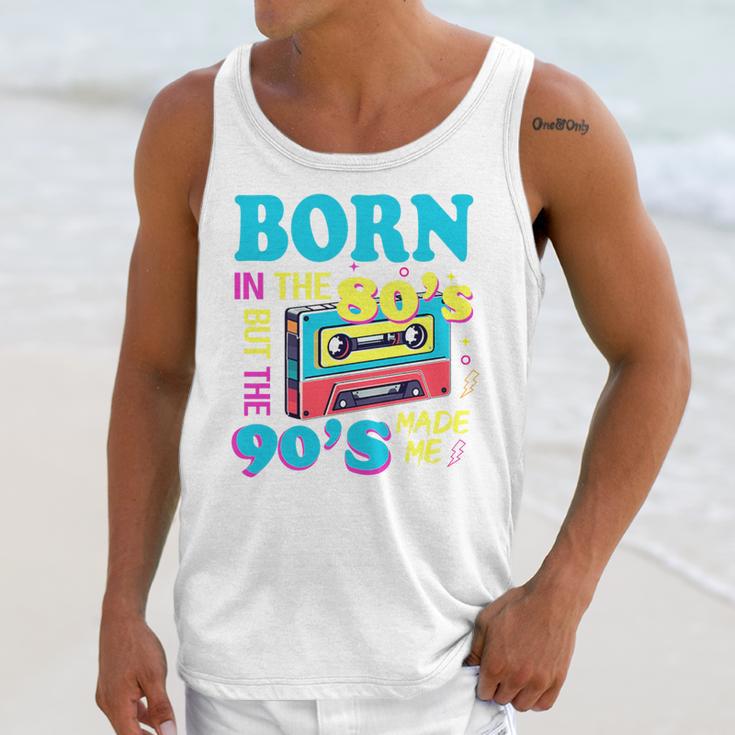 Born In The 80's But 90's Made Me Nostalgia Cassette Tape Premium Tri-Blend Unisex Tank Top