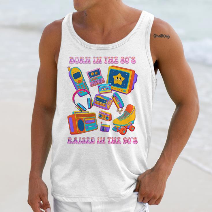 Born In The 80s Raised In The 90s Nostalgia Retro Memories Premium Tri-Blend Unisex Tank Top
