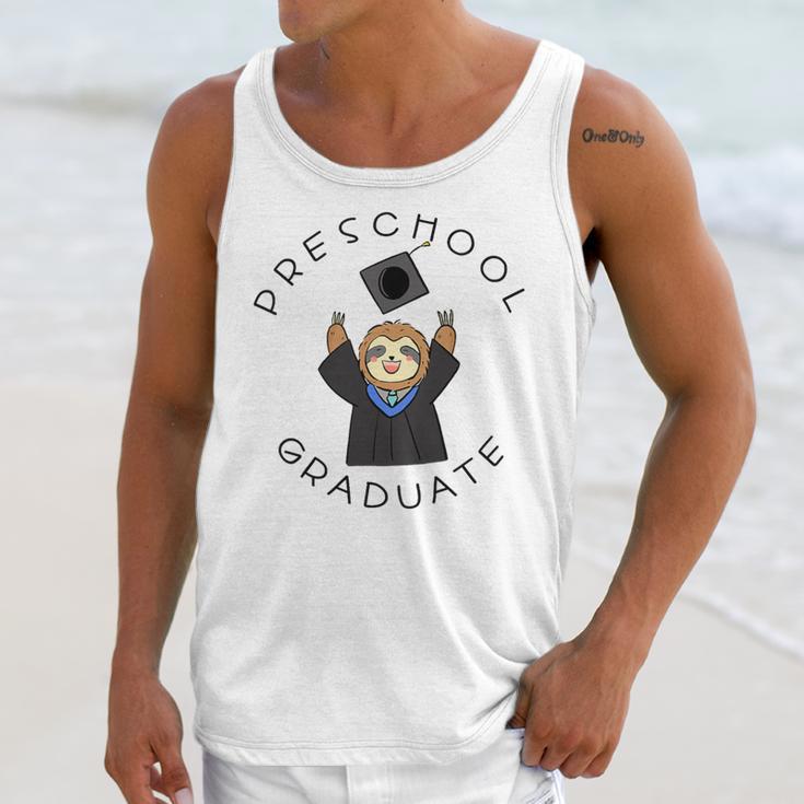 Boys Girls Preschool Graduate Sloth Graduation Cap Unisex Tank Top
