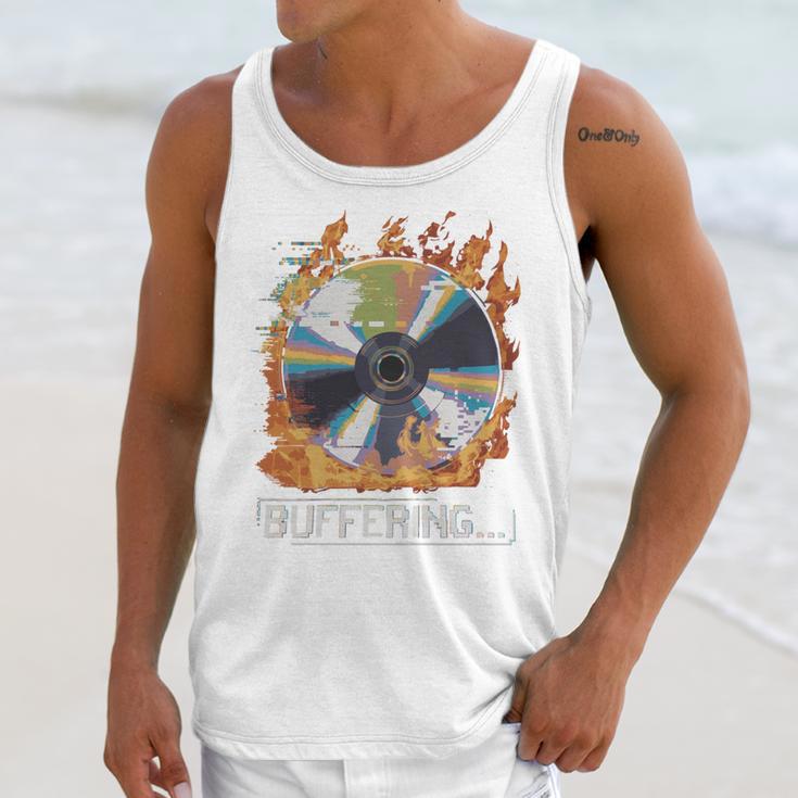 Buffering Glitched CD On Fire 2000s Nostalgia Unisex Tank Top Buffering Glitched CD On Fire 2000s Nostalgia Unisex Tank Top