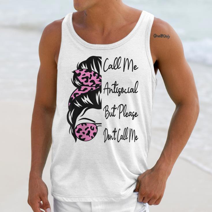 Call Me Antisocial But Please Don't Call Me Introvert Raglan Baseball Tee Unisex Tank Top