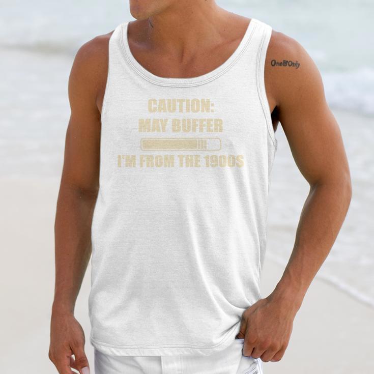 Caution May Buffer I'm From The 1900s Premium Unisex Tank Top