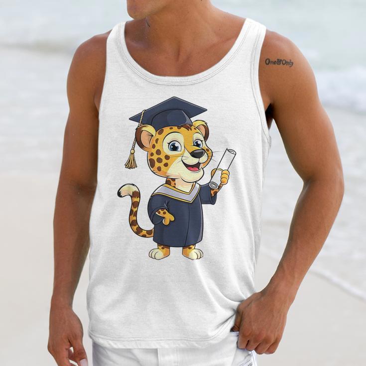 Cheetah Graduation Cute Kindergarten Elementary High School Unisex Tank Top