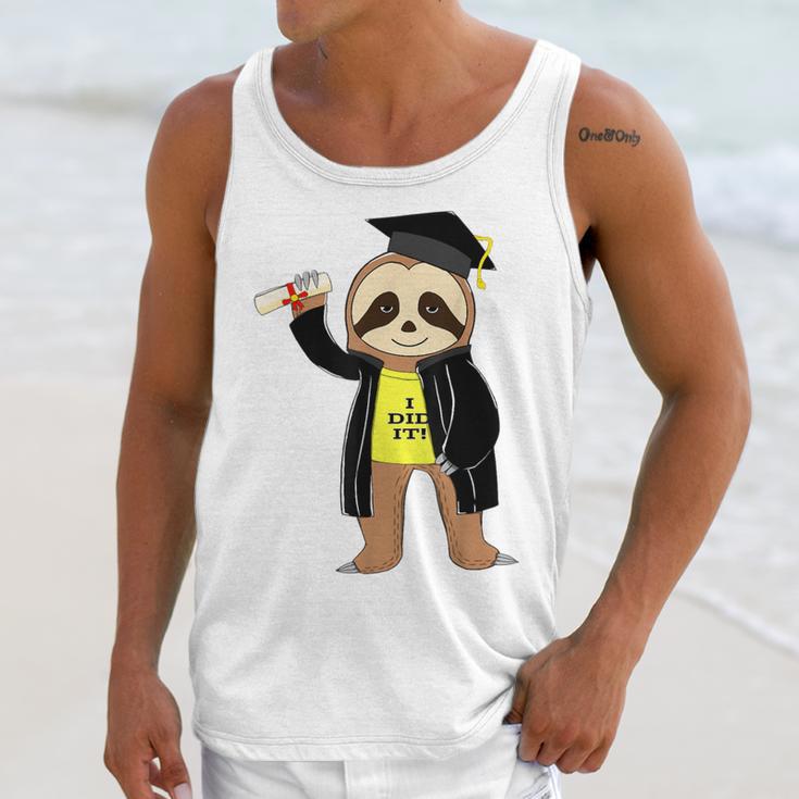 Class Of 2022 Sloth Graduation Masters College High School Unisex Tank Top