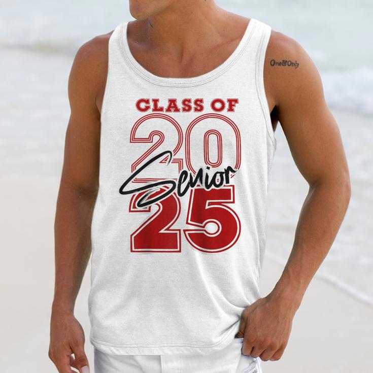 Class Of 2025 Senior 2025 Graduation Red Raglan Baseball Tee Unisex Tank Top