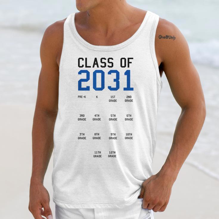 Class Of 2031 Graduation T-Shirt With Space For Handprints Unisex Tank Top