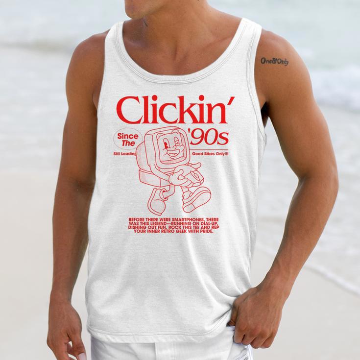 Clickin' Since The 90s Retro Computer Nostalgia Unisex Tank Top