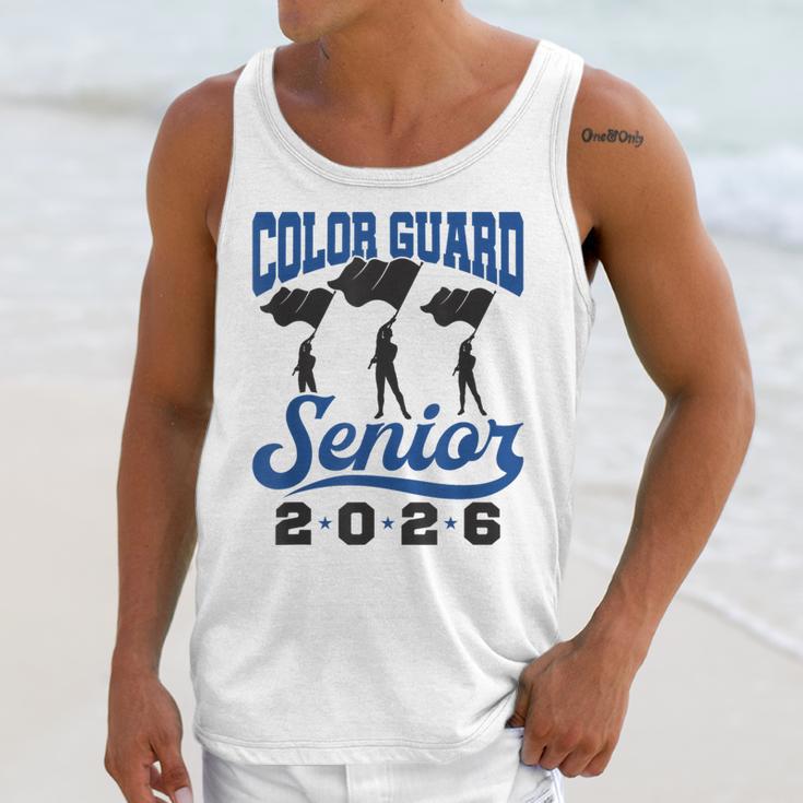 Color Guard Senior 2026 Flags Marching Band Graduation Grad Unisex Tank Top