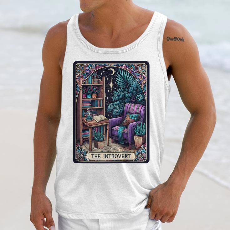 Color Graphic The Introvert Tarot Card Raglan Baseball Tee Unisex Tank Top Color Graphic The Introvert Tarot Card Raglan Baseball Tee Unisex Tank Top
