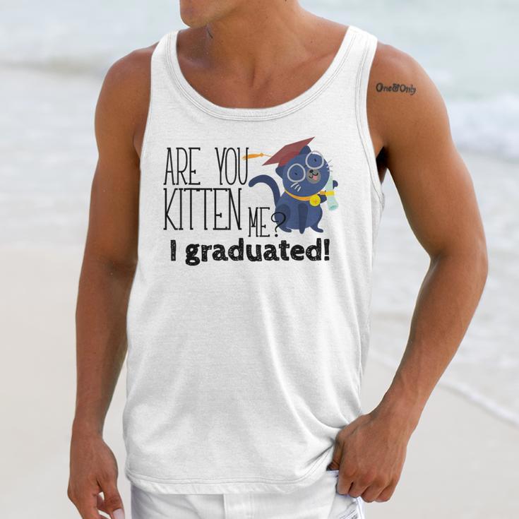 Cute Graduation Cat Masters High School T-Shirt For Men Women Kids Unisex Tank Top