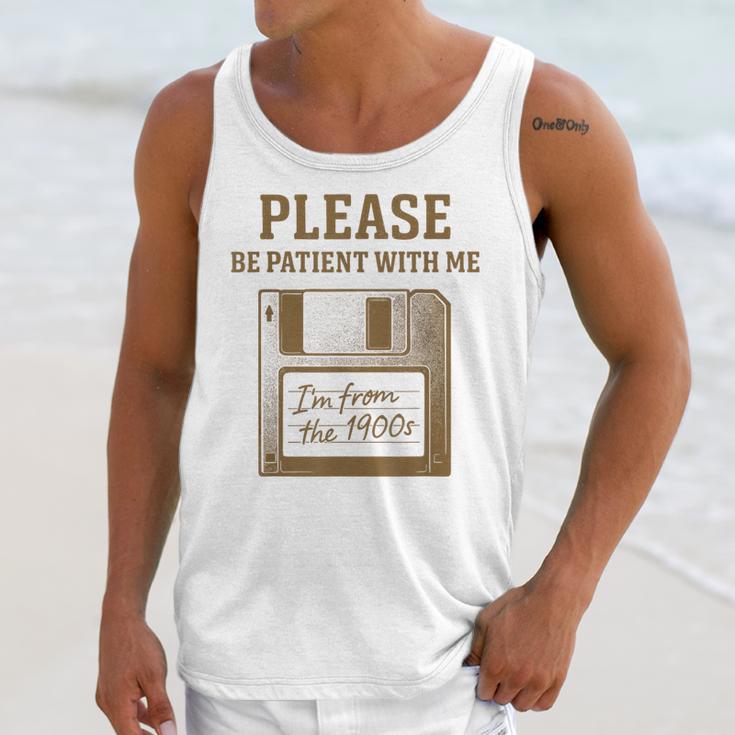 Dad Joke I'm From The 1900s Old Floppy Disk Programmer Unisex Tank Top