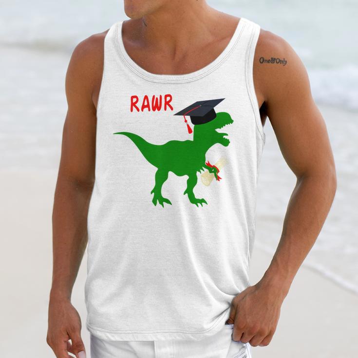 Dinosaur Rawr Diploma Graduate Graduation Unisex Tank Top