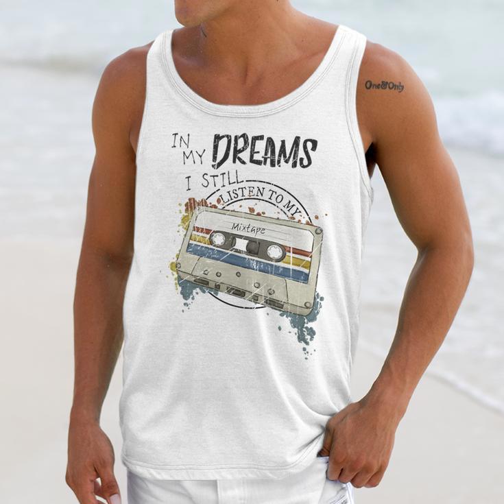 Dreams Of Music Mixtapes Retro Cassette Lifestyle Nostalgia Premium Tri-Blend Unisex Tank Top