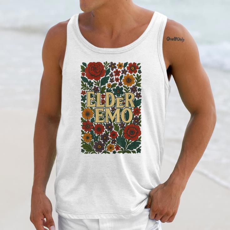 Elder Emo Floral Gothic Vintage Nostalgia Unisex Tank Top Elder Emo Floral Gothic Vintage Nostalgia Unisex Tank Top