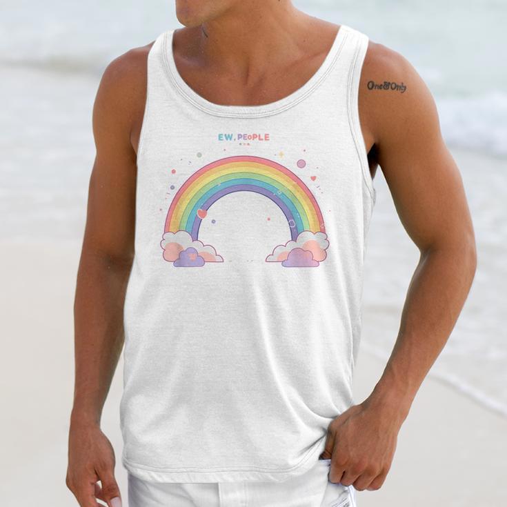 Ew People Antisocial Introvert Kawaii Sarcastic Unisex Tank Top