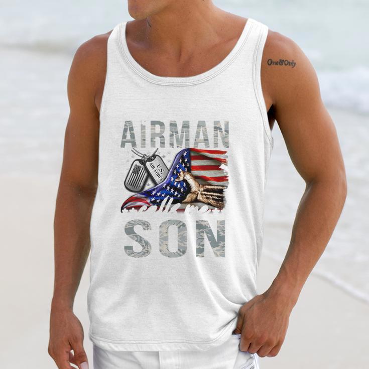 My Favorite Airman Calls Me Son Air Force Graduation Son Unisex Tank Top