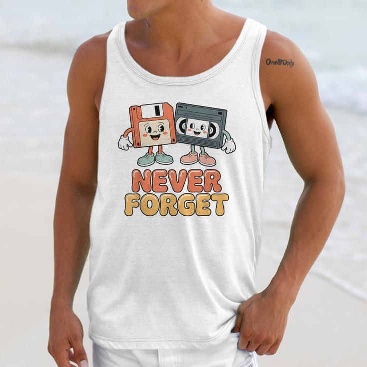 Never Forget Retro Old Technology Nostalgia Unisex Tank Top