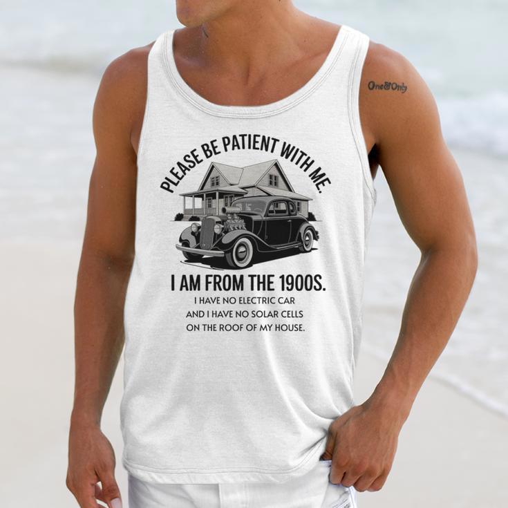 Forgive Me I'm From The 1900s No E-Car No SolarCells Premium Tri-Blend Unisex Tank Top