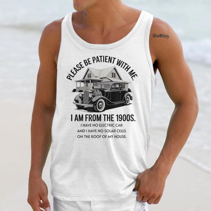 Forgive Me I'm From The 1900s No E-Car No SolarCells Unisex Tank Top Forgive Me I'm From The 1900s No E-Car No SolarCells Unisex Tank Top