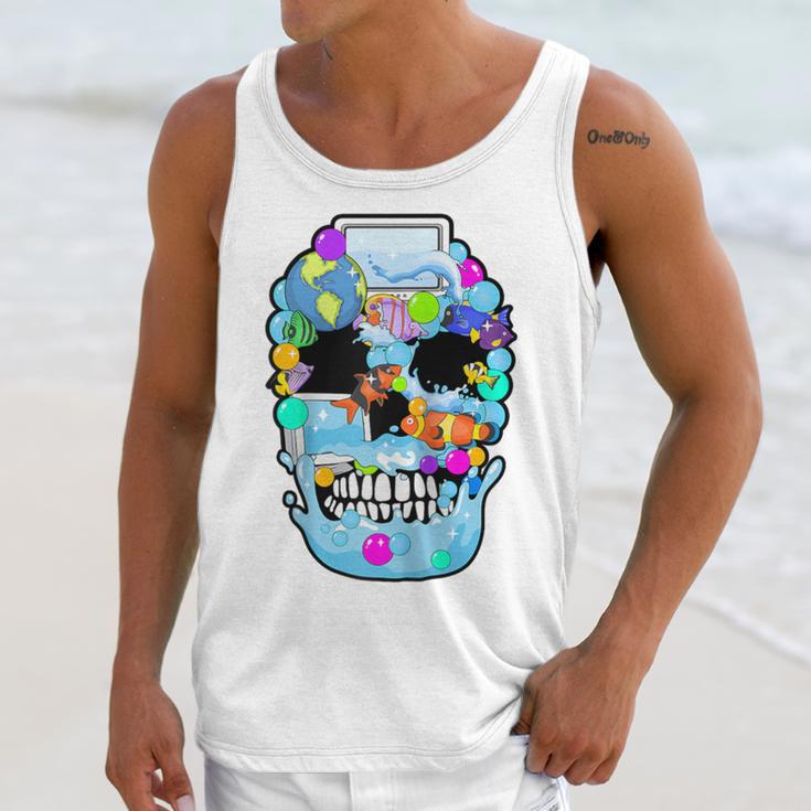 Frutiger Aero Aesthetic Tech Skull Computer Fishes Raglan Baseball Tee Unisex Tank Top Frutiger Aero Aesthetic Tech Skull Computer Fishes Raglan Baseball Tee Unisex Tank Top