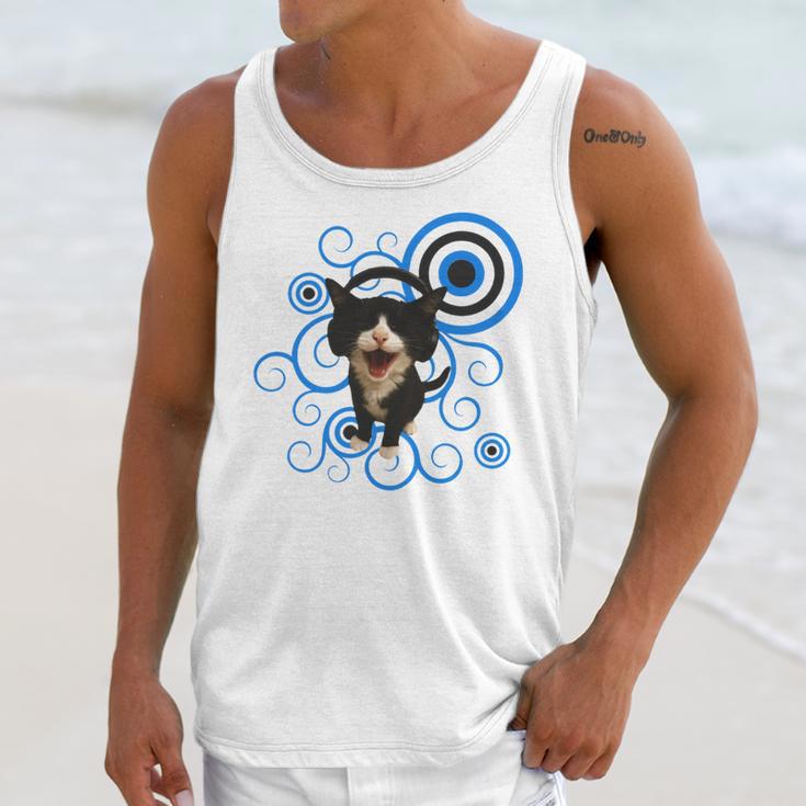 Frutiger Aero Cat Meme Headphone Kitty Cat Lover Unisex Tank Top Frutiger Aero Cat Meme Headphone Kitty Cat Lover Unisex Tank Top
