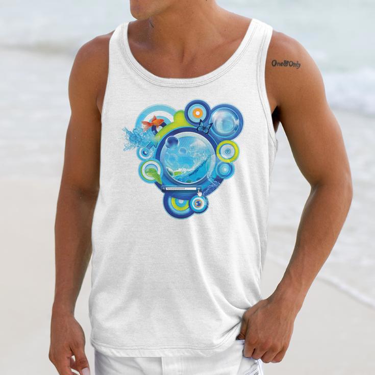 Frutiger Aero Metro Abstract Maximalism 2000s Nostalgia Premium Tri-Blend Unisex Tank Top