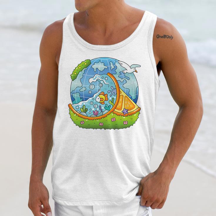 Frutiger Aero Y2K Fashion Trends Statement Piece Tech Orange Premium Unisex Tank Top