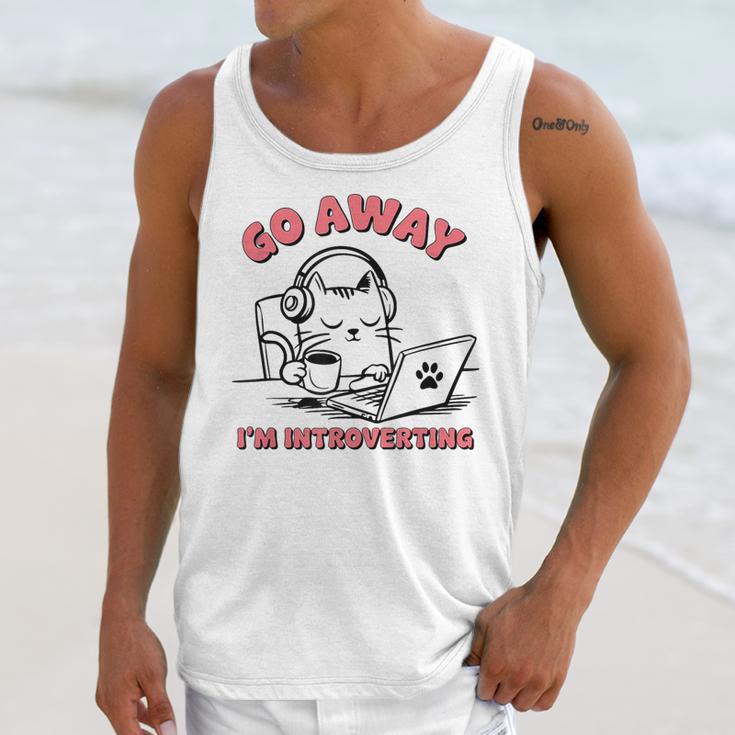 Go Away I´m Introverting Stay Home Socially Awkward Unisex Tank Top