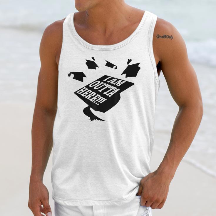 GRADUATION 2018 I AM OUTTA HERE SCHOOL MOVING UP GIFT SHIRT Unisex Tank Top