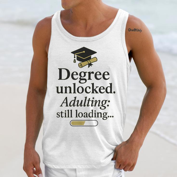 Graduation 2025 Degree Unlocked Adulting Still Loading Unisex Tank Top