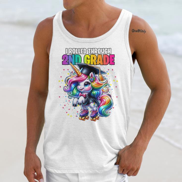 Graduation 2nd Grade Unicorn Roller Skate Girls Grad Unisex Tank Top