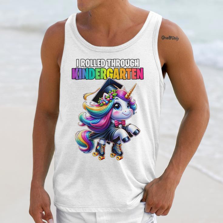 Graduation Kindergarten Unicorn Roller Skate Girls Grad Unisex Tank Top