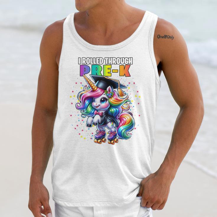 Graduation Pre-K Unicorn Roller Skate Girls Preschool Grad Unisex Tank Top