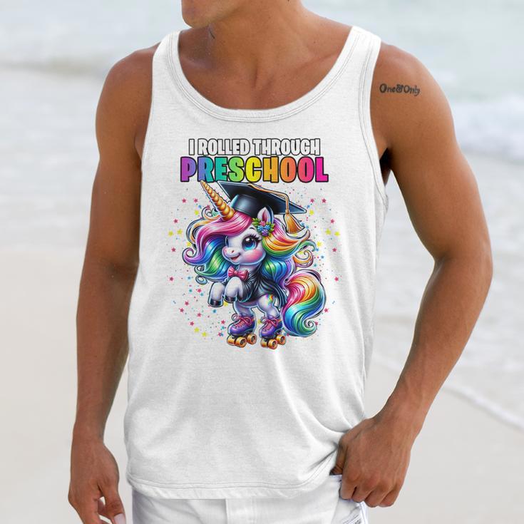 Graduation Preschool Unicorn Roller Skate Girls Pre-K Grad Unisex Tank Top