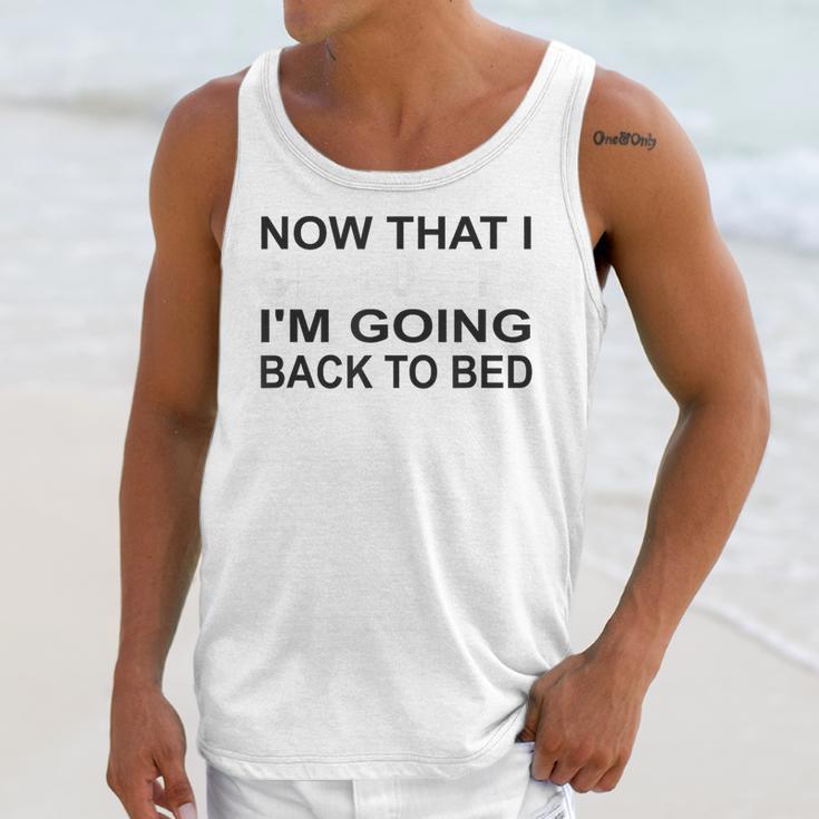 Graduation Shirt Now That I Graduated I'm Going Back To Bed Unisex Tank Top