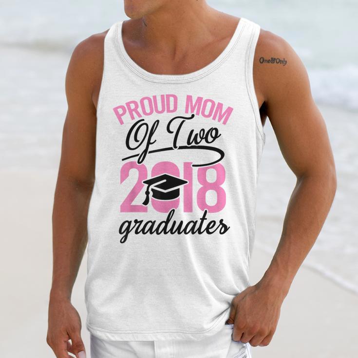 Graduation Shirt For Mom With Twins Proud Mom Of Two Unisex Tank Top