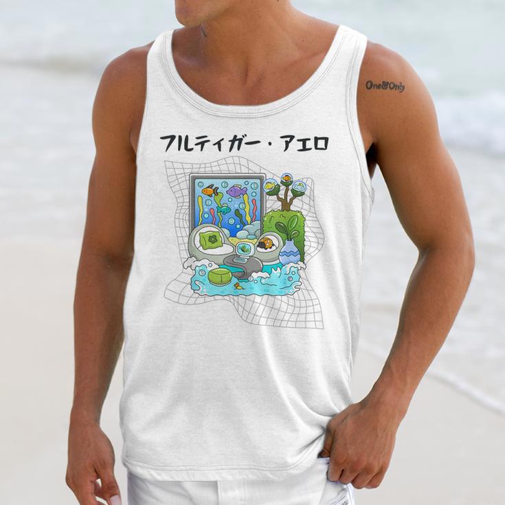 Grass Fun UI UX Er Computer Retro Fish Frutiger Aero Unisex Tank Top Grass Fun UI UX Er Computer Retro Fish Frutiger Aero Unisex Tank Top