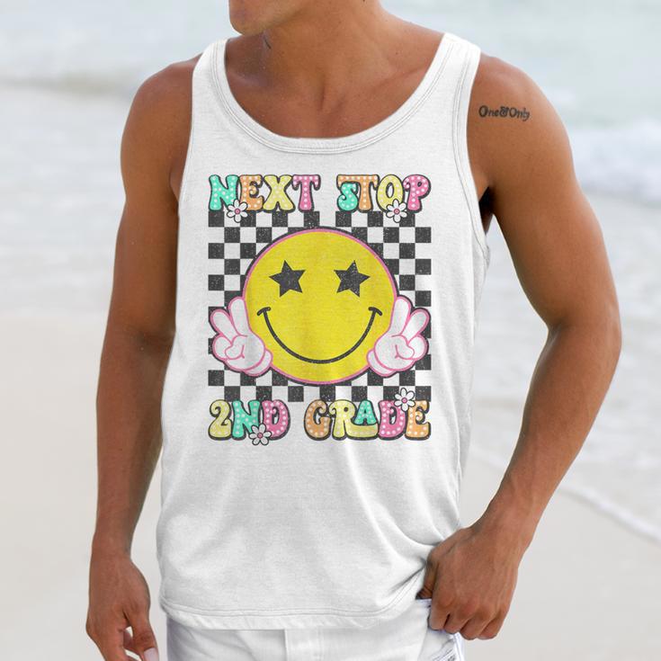 Groovy Next Stop 2nd Grade 1st Grade Graduation 2025 Unisex Tank Top