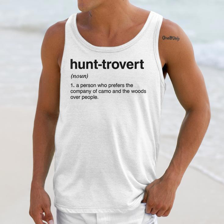 Hunt-Trovert Hunting Camo Woods Introvert Unisex Tank Top