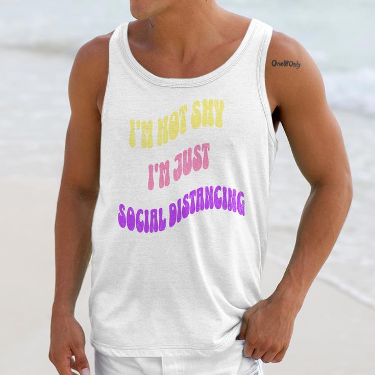 I'm Just Social Distancing Introvert Funny Unisex Tank Top
