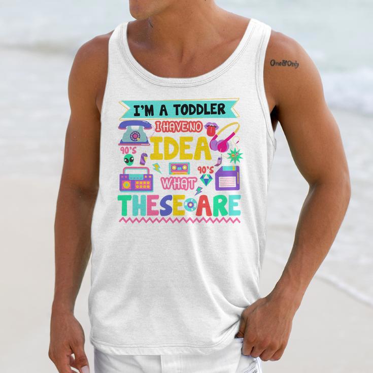 I'm A Toddler I Have No Ideas Retro Vintage 90s Nostalgia Premium Tri-Blend Unisex Tank Top