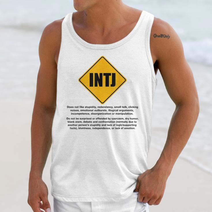 INTJ Warnings Architect Personality Type Introvert Unisex Tank Top