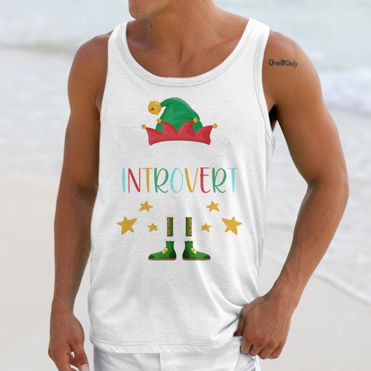 The Introvert Elf Christmas Family Matching Fun Xmas Top Unisex Tank Top