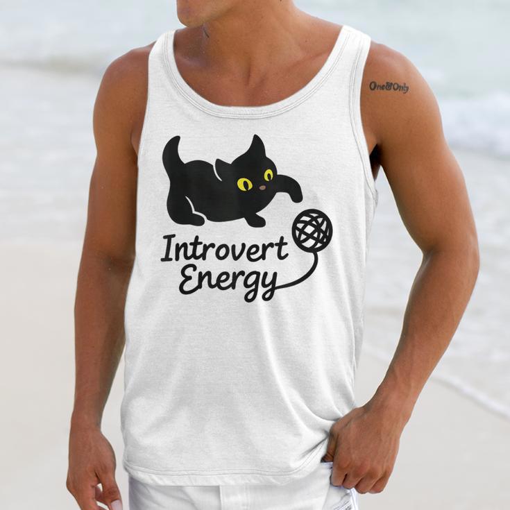 Introvert Energy Cat Love Cat Meme Unisex Tank Top