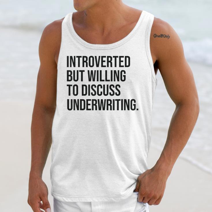 Introverted Underwriter Underwriting Introvert Unisex Tank Top Introverted Underwriter Underwriting Introvert Unisex Tank Top