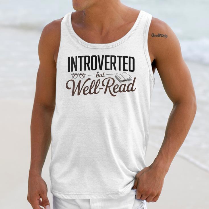 Introverted But Well-Read Book Lover Unisex Tank Top Introverted But Well-Read Book Lover Unisex Tank Top